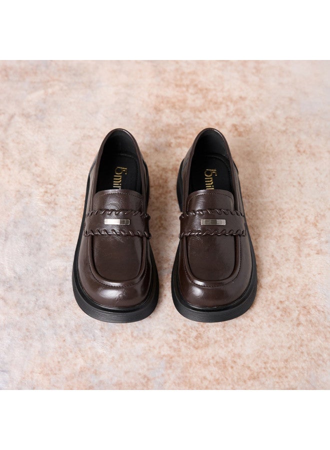 15MINS British Style Women's Little Leather Shoes Spring 2026 New French Loafers Single Shoes - Image 4