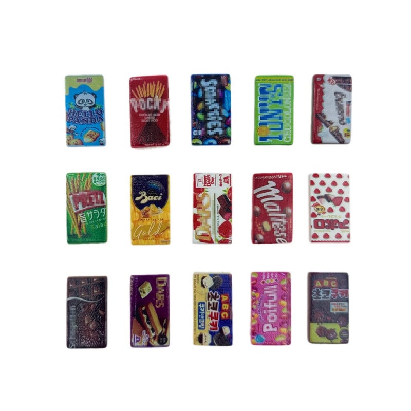 Nuanmu Miniature Drink Bottles Snacks Food Cake Dollhouse Decorations Pretend Play Kitchen Game Party Toys Candy - Image 2