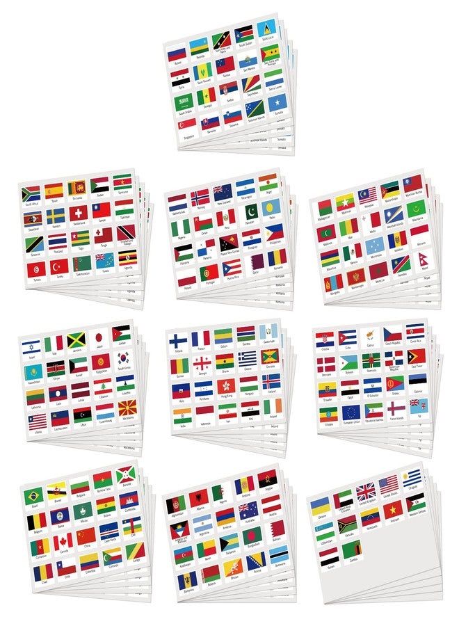 Eaezerav 960 Pcs World Flag Stickers 192 World Country Flags Mini National Flag Stickers for School Planner Scrapbook Journal Passport Travel Decor - Image 1
