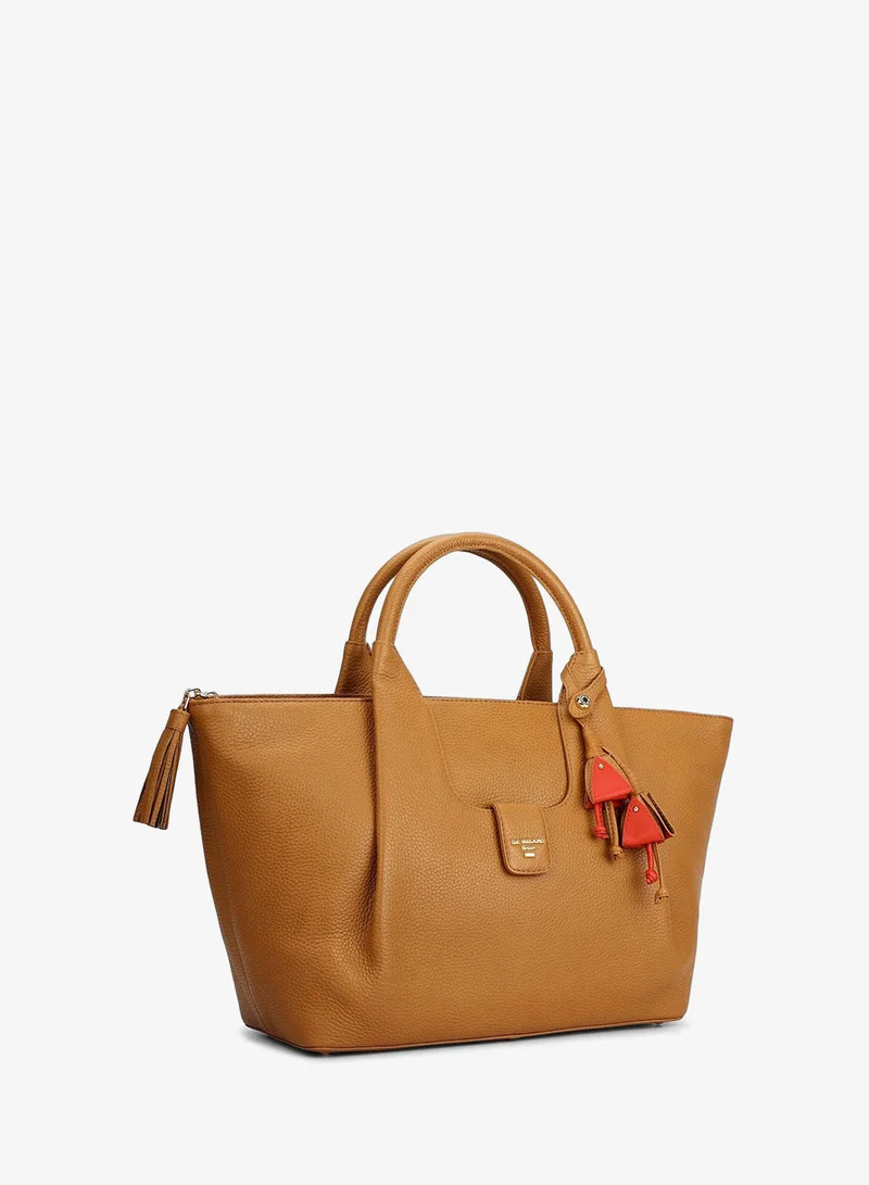 Da Milano Caramel Willow Top Handle Bag (L) for Women | Best Price UAE