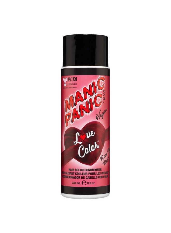 MANIC PANIC Love Colors Rock Me Red - Color Depositing Conditioner for Vibrant, Deep Blood Red Hair - Hydration, Vegan, Ammonia and Gluten-Free (8oz) - Image 1