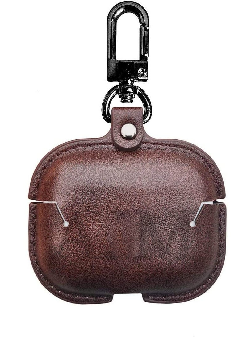 Leather Compatible with Anker Soundcore R50i NC/Anker P30i Case Cover, Leather Shockproof Protective Case Wireless Earbuds with Carabiner - Image 2