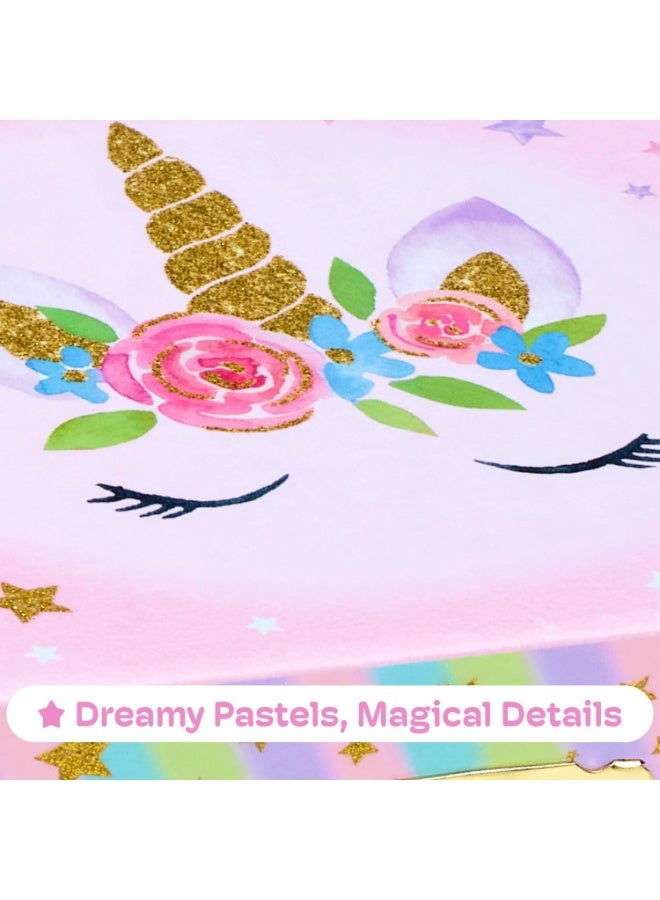 Jewelkeeper Enchanting Unicorn Musical Jewelry Box for Girls - Sparkling Rainbow Design Music Box with 2 Pullout Drawers to Store Earrings, Necklace and Bracelets - Plays The Beautiful Dreamer Tune - Image 5