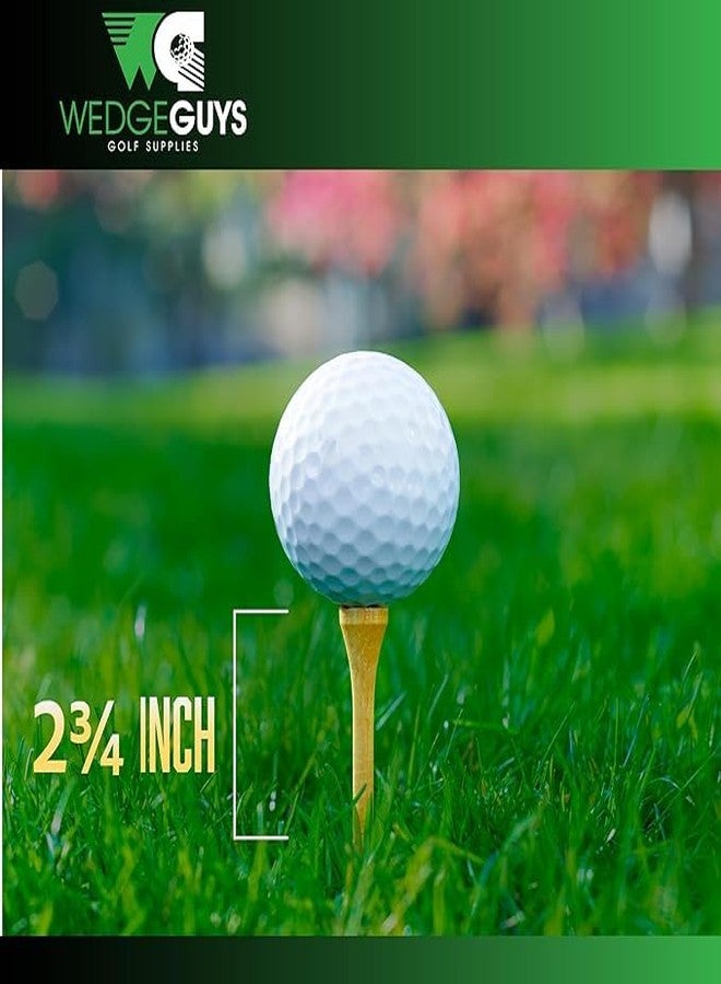 Wedge Guys Bamboo Golf Tees 2-3/4 Inch - 100pcs. - Stronger Than Wooden Golf Tees Biodegradable & Less Friction, PGA Professional Approved - Image 4