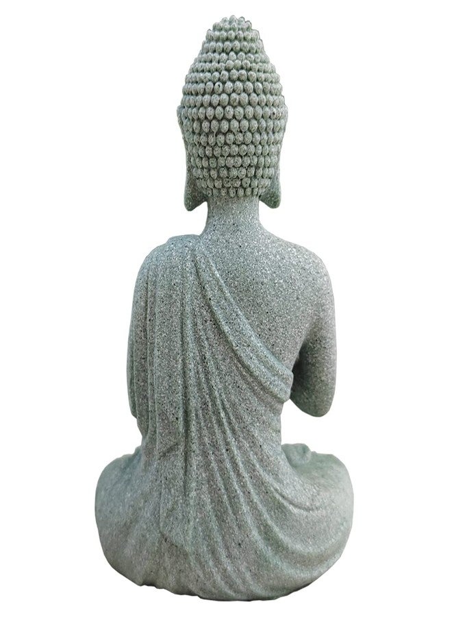 livelyfish Fish Tank Buddha Statue Japanese Aquarium Decorations Meditation Sandstone Buddha Statue Ornaments Betta Pet Fish Tank Asian Decorations,C - Image 3