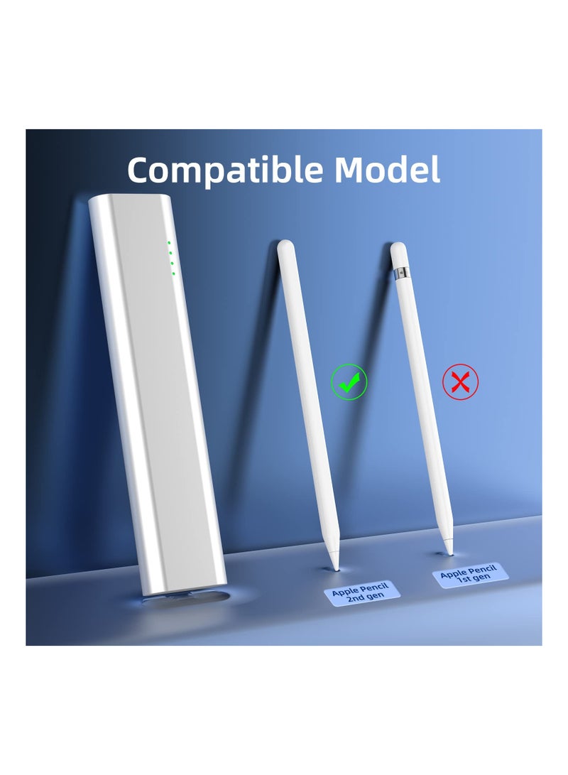Charging Case Compatible with Apple Pencil 2nd Gen Only, Magnetic Charging Case Charging Adapter Magnetic Charging Adapter Stylus Pen Charger Casefor iPad Pen 2nd Gen with LED Indicator - Image 2