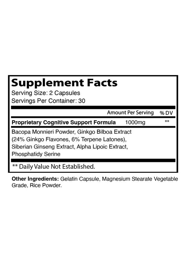 IDEAL PERFORMANCE Cognigence Focus Nootropic Memory Booster Supplement Pills (60 Capsules) - Image 3
