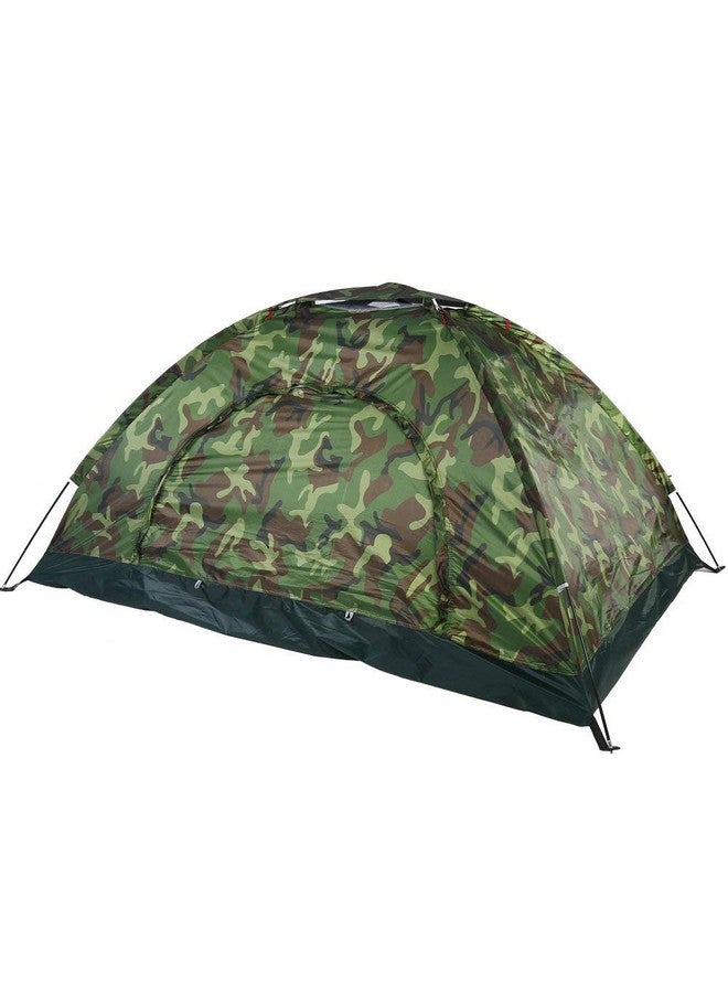 نيام خيمة نيام بوليستر محمولة قابلة للطي للتخييم العسكري والنزهات مقاومة للماء تتسع لـ 2/4 شخص (أخضر عسكري) (شخصين) - Image 1