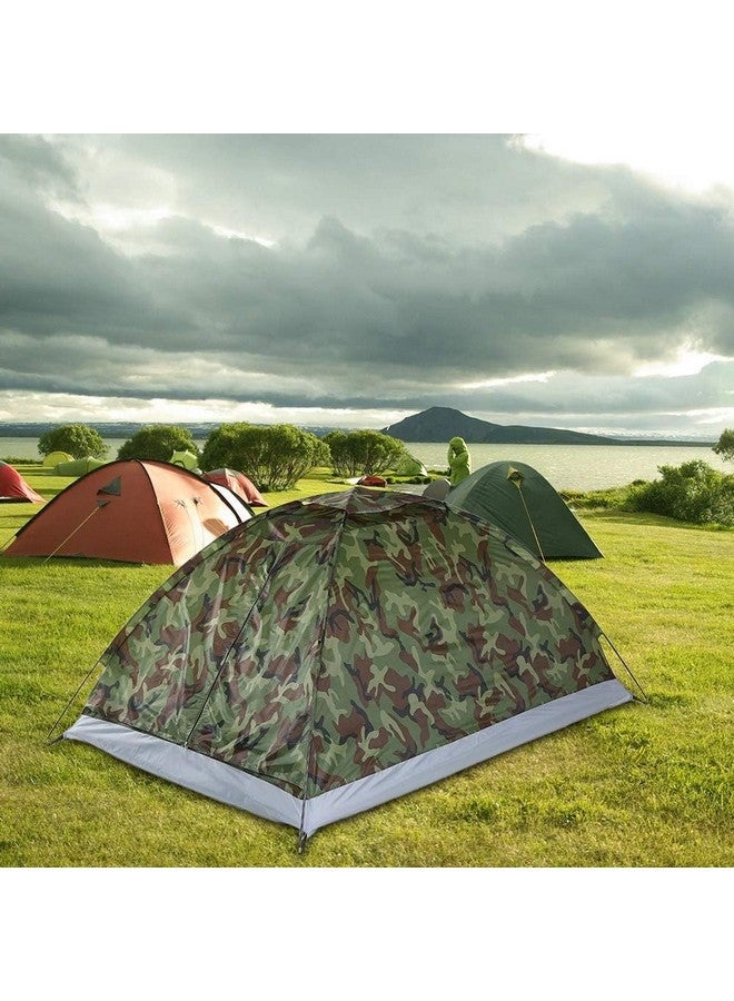 نيام خيمة نيام بوليستر محمولة قابلة للطي للتخييم العسكري والنزهات مقاومة للماء تتسع لـ 2/4 شخص (أخضر عسكري) (شخصين) - Image 3