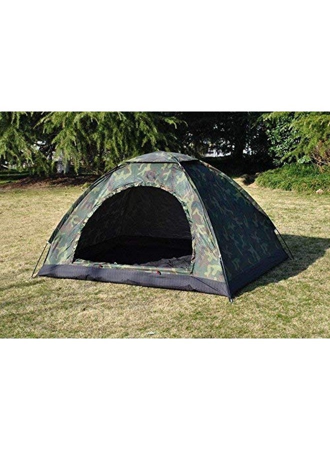 نيام خيمة نيام بوليستر محمولة قابلة للطي للتخييم العسكري والنزهات مقاومة للماء تتسع لـ 2/4 شخص (أخضر عسكري) (شخصين) - Image 4