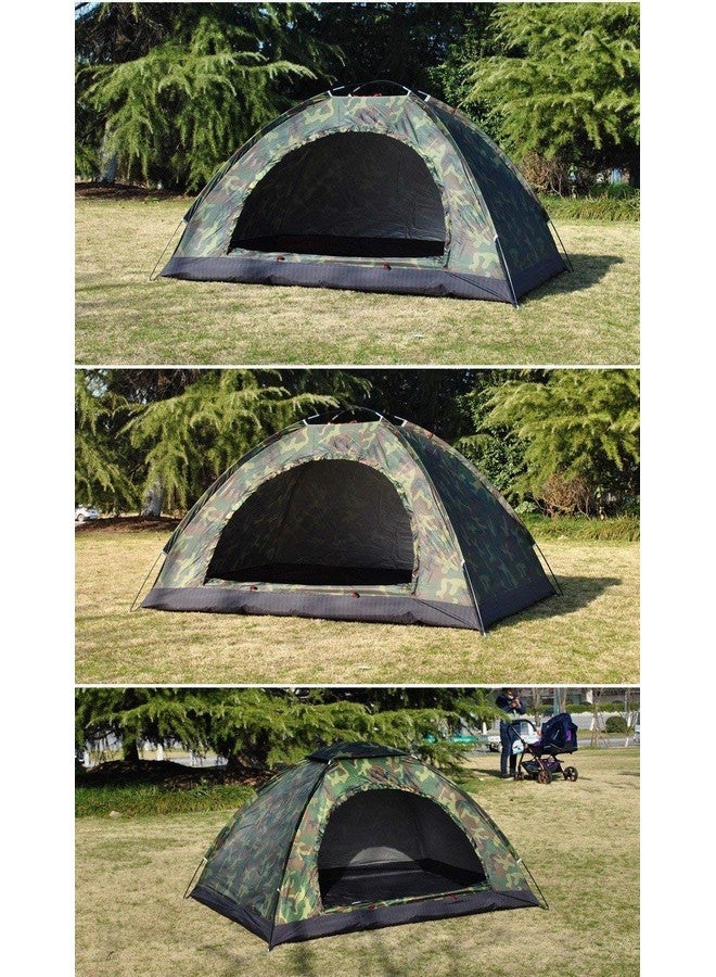 نيام خيمة نيام بوليستر محمولة قابلة للطي للتخييم العسكري والنزهات مقاومة للماء تتسع لـ 2/4 شخص (أخضر عسكري) (شخصين) - Image 5