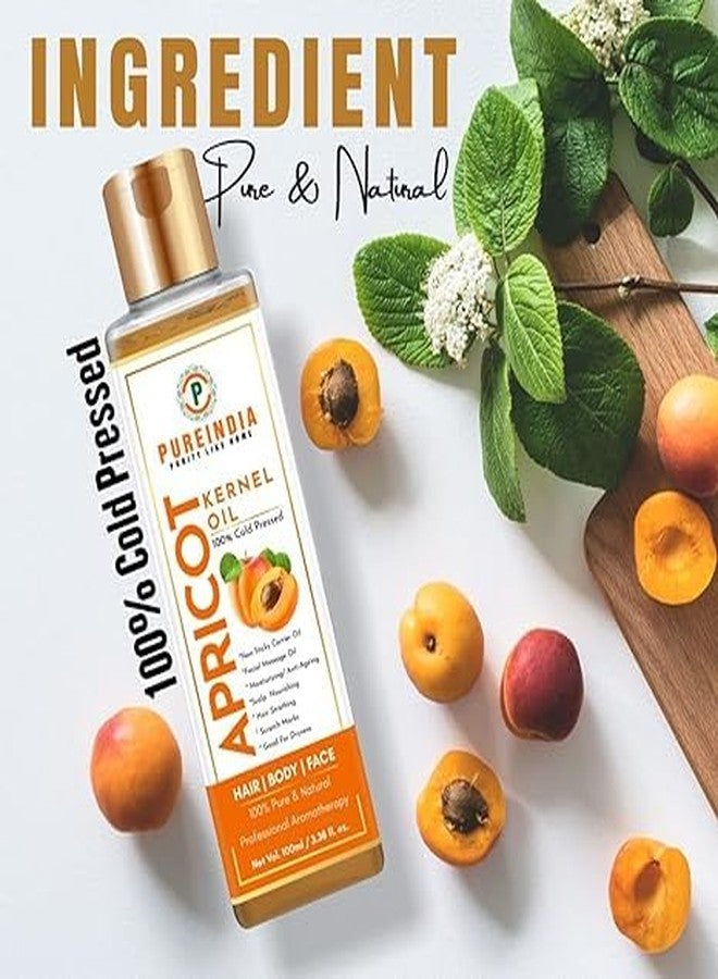 Pureindia Apricot Oil Cold Pressed | Suits Most Skin Types, Anti-aging, Shiny Nails, Hair Growth, Face & Body | 100 Ml | For Men & Women. Gattu Ka Tel. Anti- Ageing Oil. - Image 2