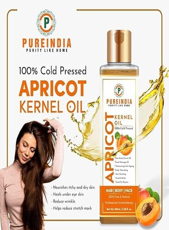 Pureindia Apricot Oil Cold Pressed | Suits Most Skin Types, Anti-aging, Shiny Nails, Hair Growth, Face & Body | 100 Ml | For Men & Women. Gattu Ka Tel. Anti- Ageing Oil. - Image 5