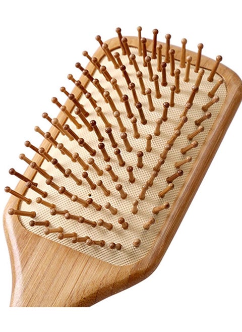 ORiTi Paddle brush, hair brush, Made of pure natural bamboo, no paint coating, massage the scalp while combing hair to promote blood circulation, prevent static electricity
