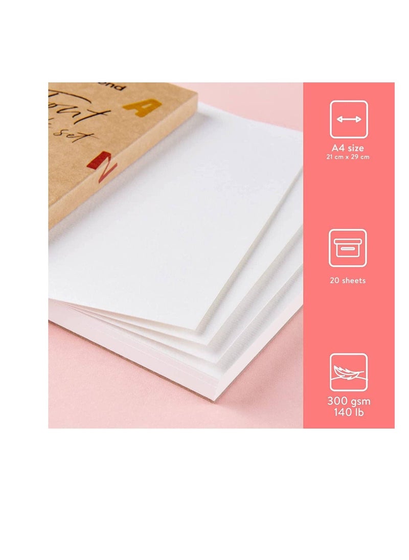 MARKQ Watercolor Paper Pad, A4 Sketchbook for Watercolour Painting Art Drawing Sketching Mixed Media, 300 gsm, 20 Sheets  - Image 2
