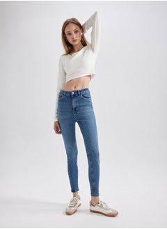 DeFacto High Rise Skinny Fit Ankle Length Jeans by Styli  - Image 4