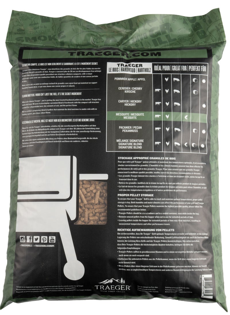 TRAEGER Mesquite Wood Fired Flavor 100% All-Natural Wood Pellets For Smokers And Pellet Grills, Bbq, Bake, Roast, And Grill, 20Lb Bag  - Image 2
