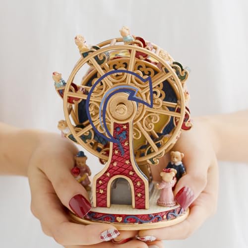 LOVE FOR YOU Gift Wrapped Music Box Bear Ferris Wheel Musical Decoration for Girls and Kids Sister Son Daughter Mom Granddaughter Grandma Niece Women Christmas Birthday Presents Gifts - Image 1