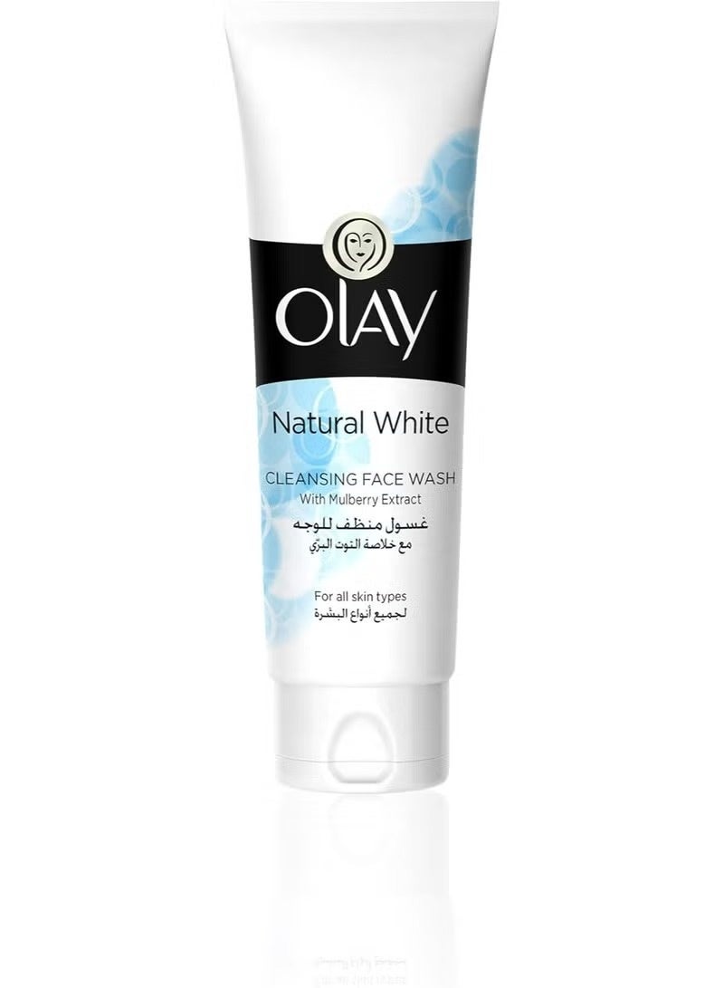 Olay Natural White Beauty Set – Face Wash (100g) + Day Cream SPF 24 (50g) + Night Cream (50g) - Image 2