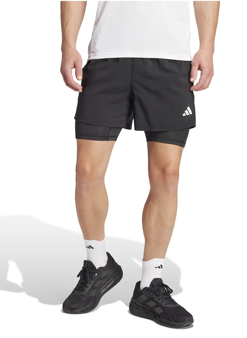 اديداس 2In1 Own The Run Climacool 5 Pocket Shorts