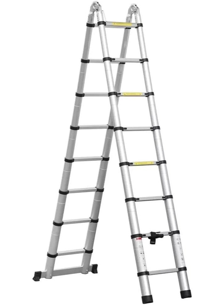 Aluminum Telescopic Ladder 3.8M – Foldable & Non-Slip Ladder – Lightweight & Portable for Home and Construction Use - Image 2