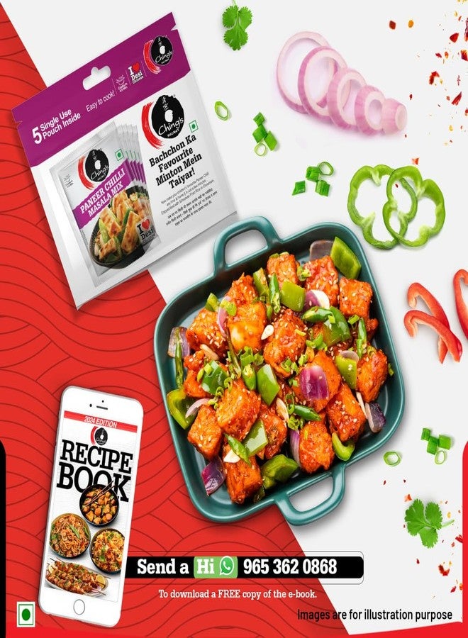Ching's Ching’s Secret Paneer Chilli Masala Mix, 100g, Easy To Cook, Meal Kit, Cooks in 4/5Mins, 1 Pouch Serves 4, Pack of 5 Single Use Pouches - Image 5
