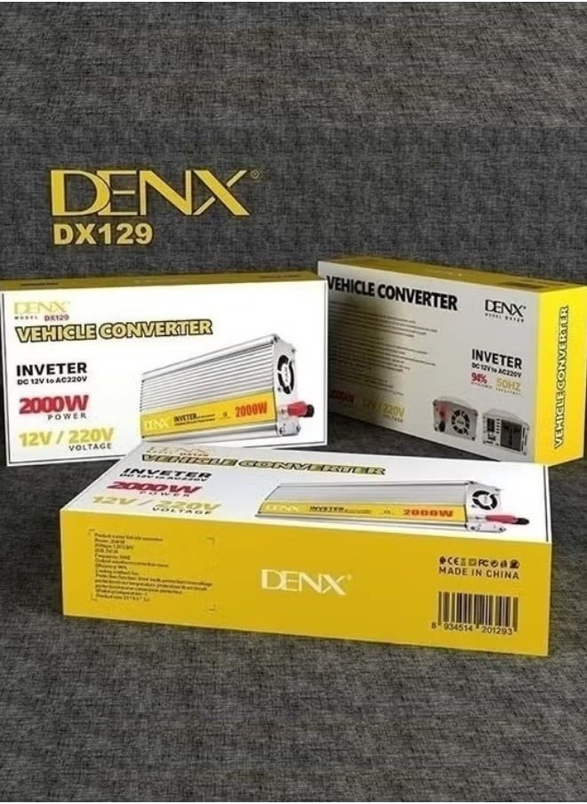 Dx129 2000W 12V To 220V Automotive Power Inverter With Usb Port And Fast Charger