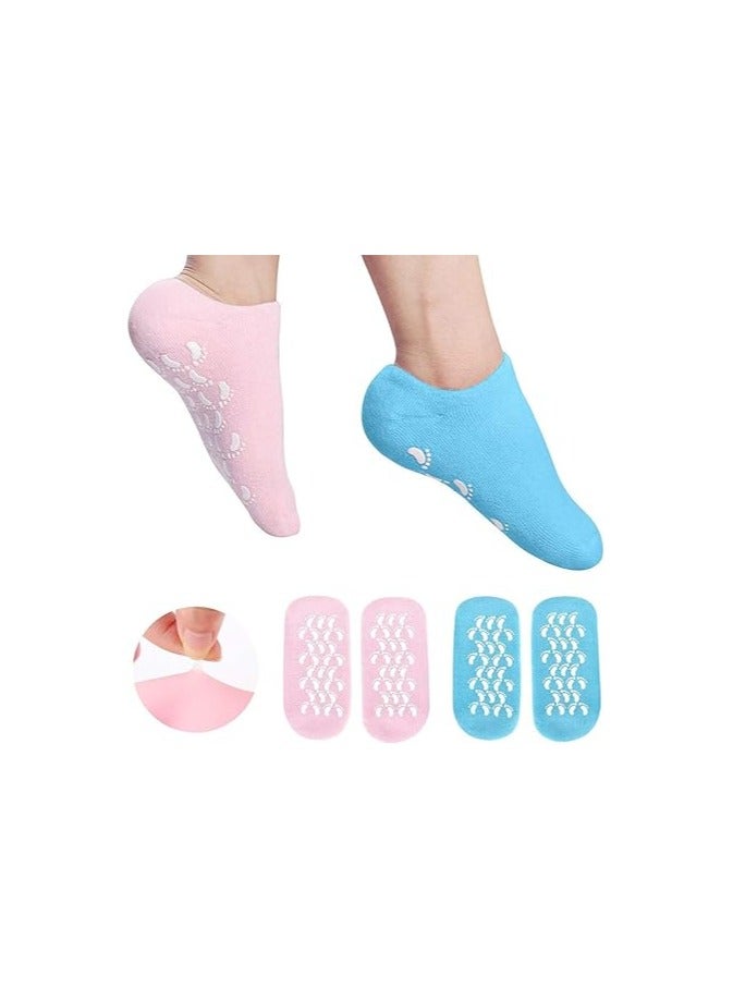 Generic VazzLox Silicon Socks Heel for Crack (1 Pair) Spa Gel Socks for Women and Men, Feet Protector Crack Heel Repair Socks with Moisturizing Natural Oil and Vitamin E Repair Dry Cracked Feet & Soften Skin  - Image 1