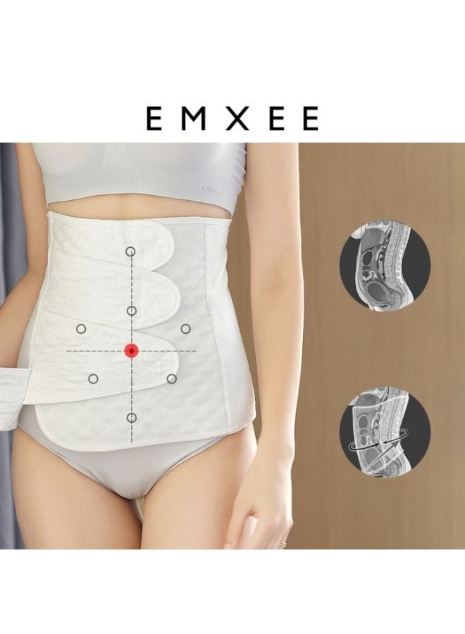 EMXEE Premium Waist Trainer Belt for Slimming, Enhanced Core Support and Comfortable Fit Waist Shaping Belt - Accelerate Weight Loss and Achieve a Sculpted Figure with Our Adjustable Waist Trimmer Grey - Image 4