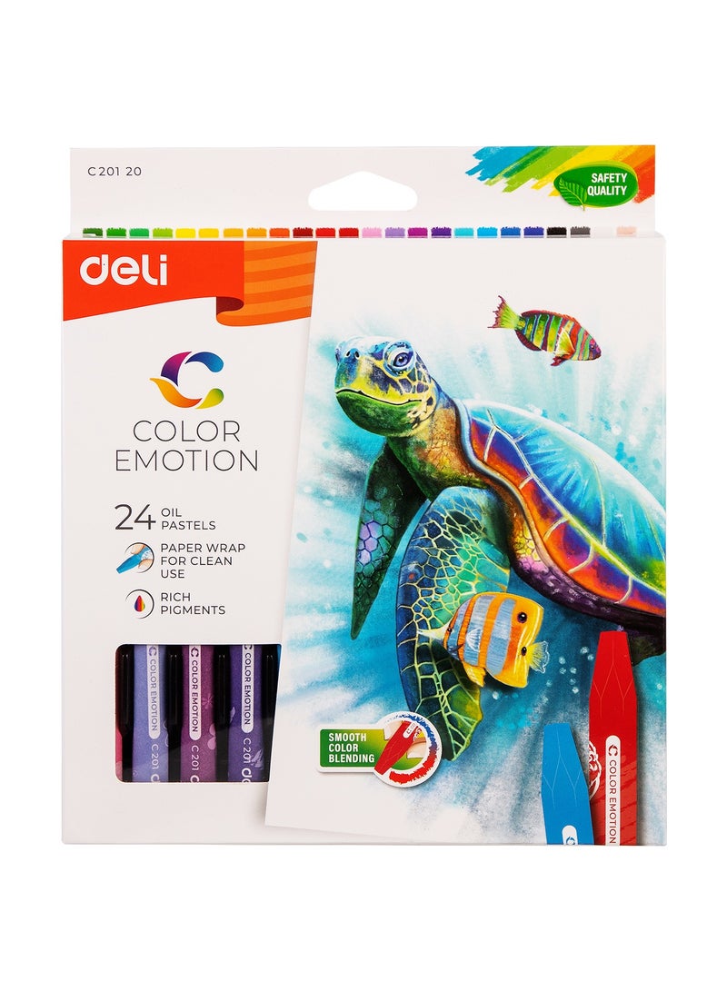 Deli Color Emotion EC20120 Oil Pastels – 24 Vibrant Colors - Image 5