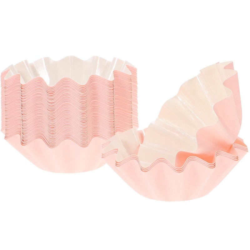 50 Pink Greaseproof Mini Cupcake Cases High Temperature Resistant Baking Liners - Image 2
