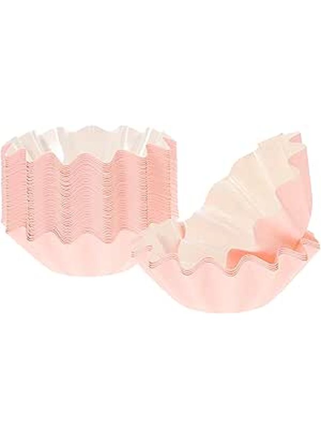 50 Pink Greaseproof Mini Cupcake Cases High Temperature Resistant Baking Liners - Image 1
