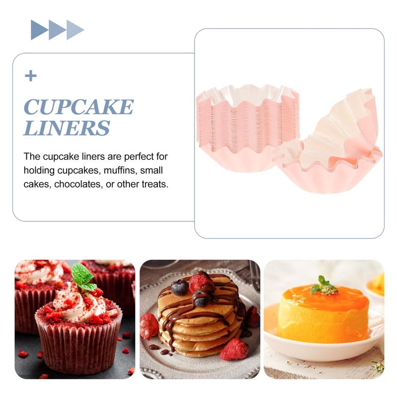 50 Pink Greaseproof Mini Cupcake Cases High Temperature Resistant Baking Liners - Image 4