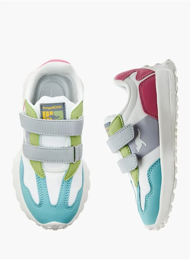 kangaROOS Girl's Colourblock Sneakers with Hook and Loop Closure