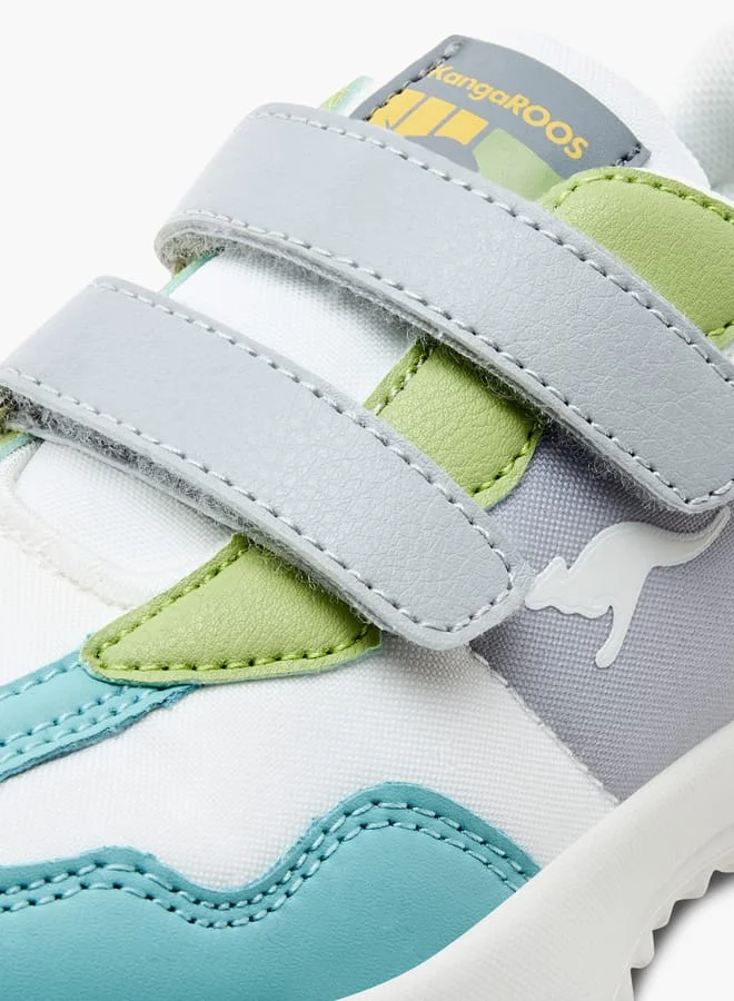 kangaROOS Girl's Colourblock Sneakers with Hook and Loop Closure