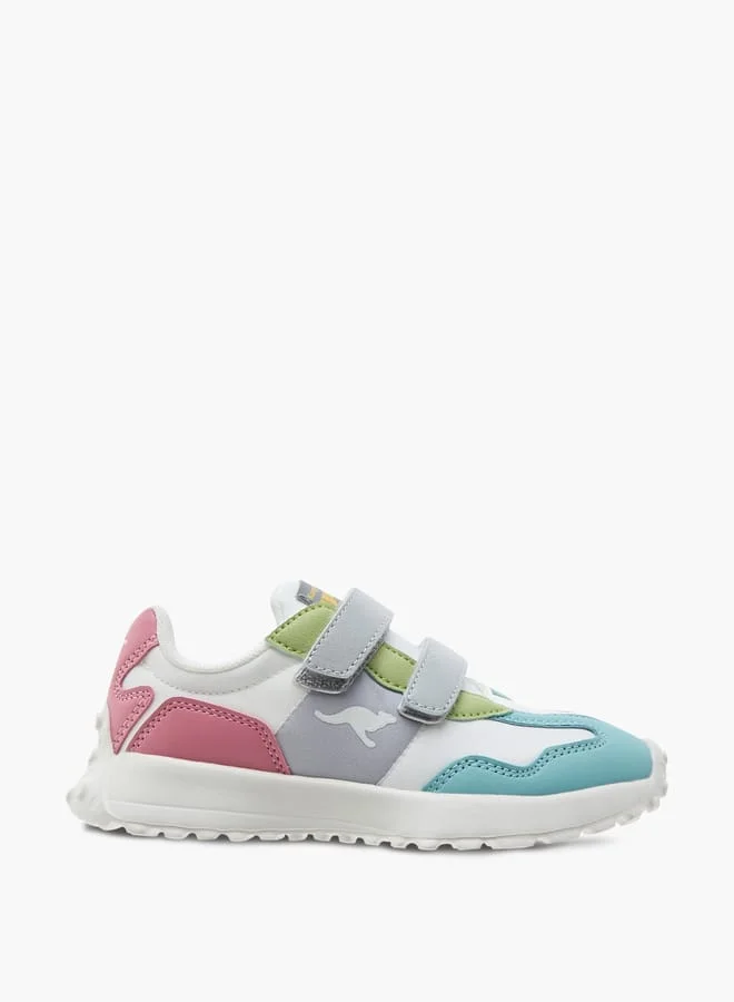 kangaROOS Girl's Colourblock Sneakers with Hook and Loop Closure