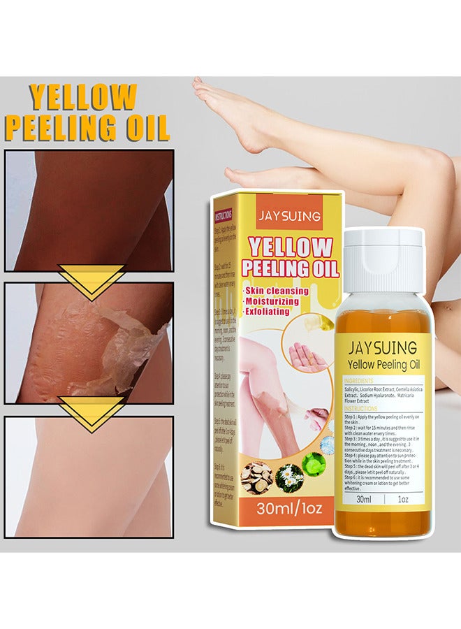Jaysuing Yellow Peeling Oil 30ML Super Strength Dead Skin Remover Skin Moisturizing Hydrating Butter Peeling Remove Dead Skin And Calluses On Feet And Hand Dark Spot Peeling Oil - Image 1