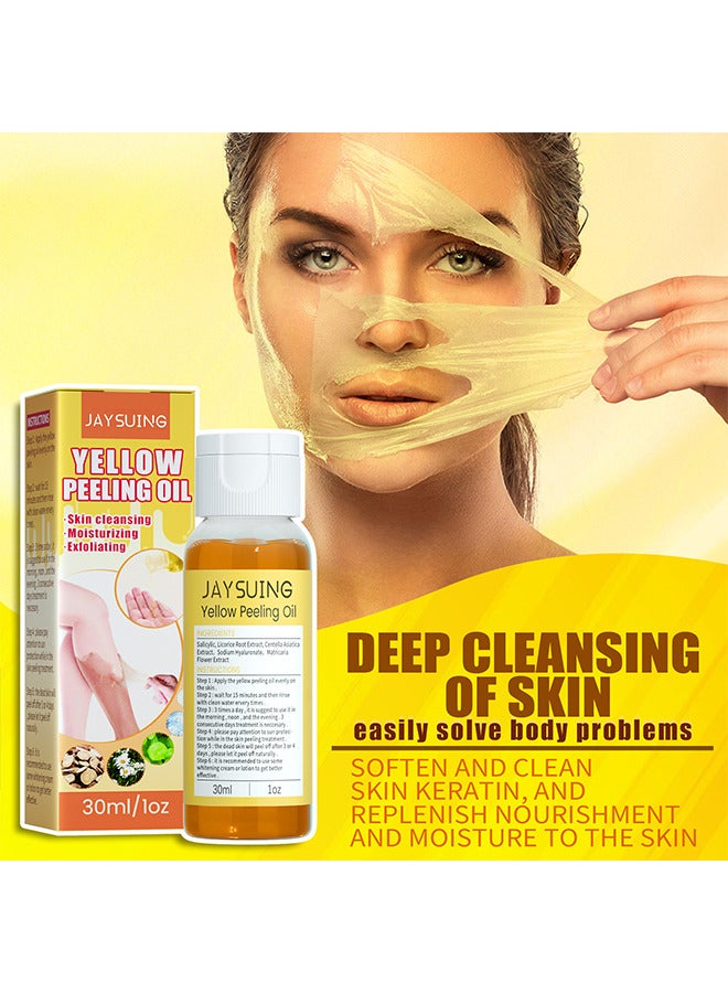 Jaysuing Yellow Peeling Oil 30ML Super Strength Dead Skin Remover Skin Moisturizing Hydrating Butter Peeling Remove Dead Skin And Calluses On Feet And Hand Dark Spot Peeling Oil - Image 4