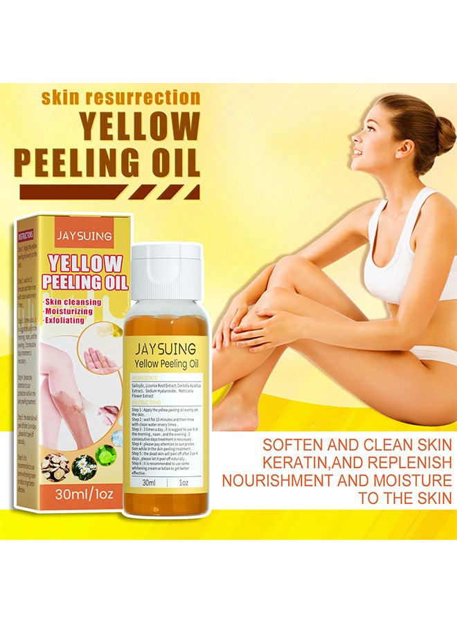 Jaysuing Yellow Peeling Oil 30ML Super Strength Dead Skin Remover Skin Moisturizing Hydrating Butter Peeling Remove Dead Skin And Calluses On Feet And Hand Dark Spot Peeling Oil - Image 2