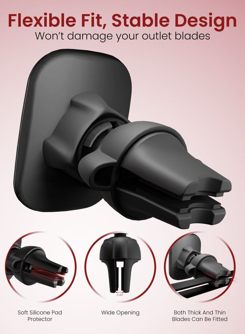 Moxedo Moxedo Magnetic Air Vent Car Phone Holder Stand for Smartphone 360 Rotatable Compatible iPhone 13/12/11/XR/XS/XS Max/ Galaxy S20 Note 20 Ultra & All Smartphones  - Image 4