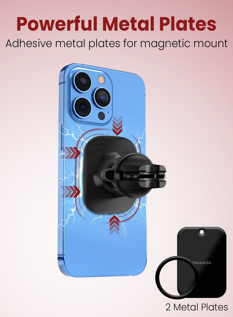 Moxedo Moxedo Magnetic Air Vent Car Phone Holder Stand for Smartphone 360 Rotatable Compatible iPhone 13/12/11/XR/XS/XS Max/ Galaxy S20 Note 20 Ultra & All Smartphones  - Image 3