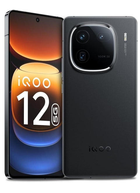 iQOO 12 16GB+1TB 6.78” 144Hz 1.5K AMOLED 5000mAh 120W Super Charge 64MP Snapdragon 8 Gen3 Android 14, Black  Chinese Version