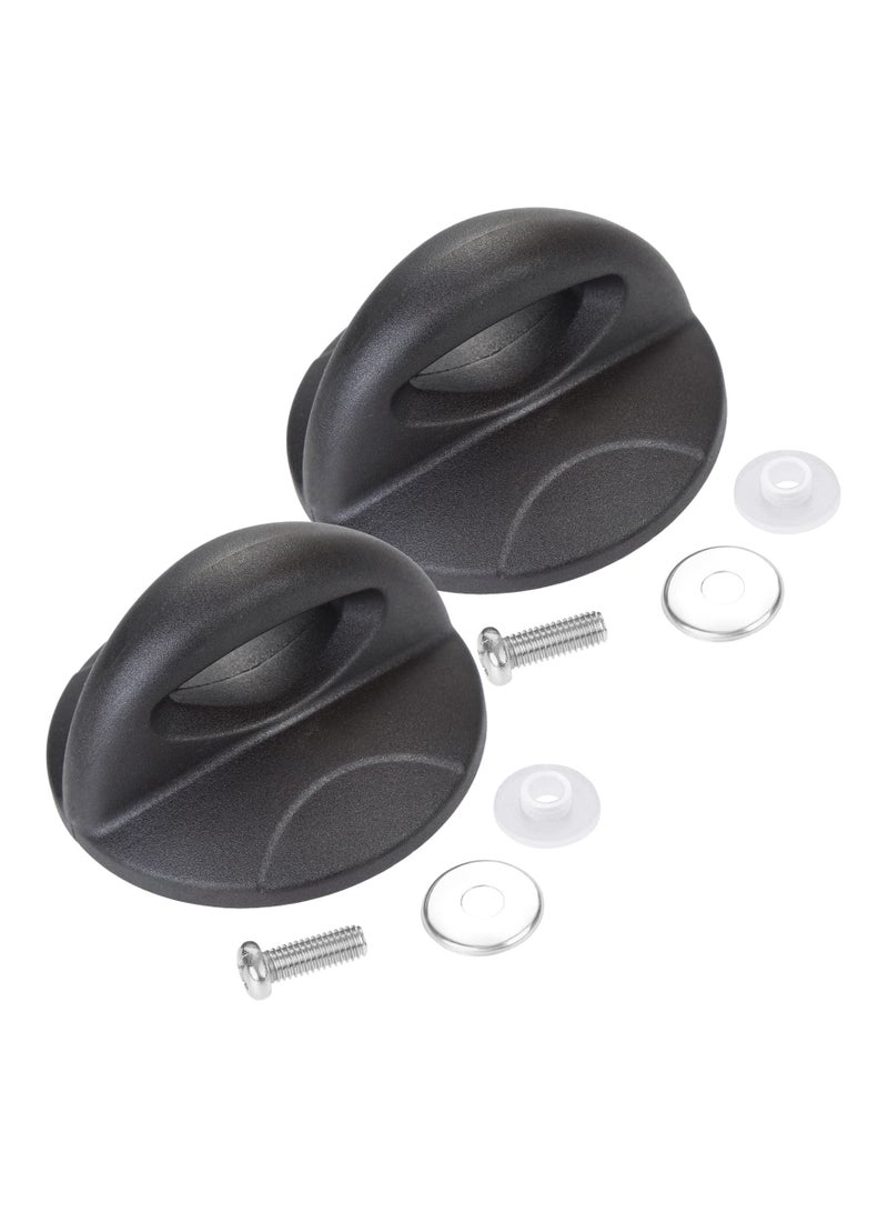Universal Pot Lid Replacement Knobs, Glass Lid Handles Knobs Kitchen Cookware Pan Lid Holding Knobs, Bakelite Knobs with Screw 2 Pcs for Pots, Pans and Skillets - Image 1