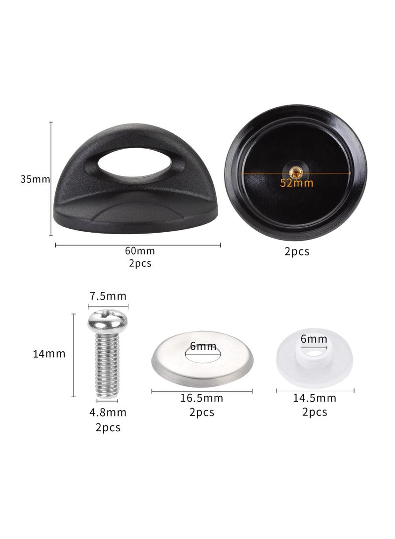 Universal Pot Lid Replacement Knobs, Glass Lid Handles Knobs Kitchen Cookware Pan Lid Holding Knobs, Bakelite Knobs with Screw 2 Pcs for Pots, Pans and Skillets - Image 2