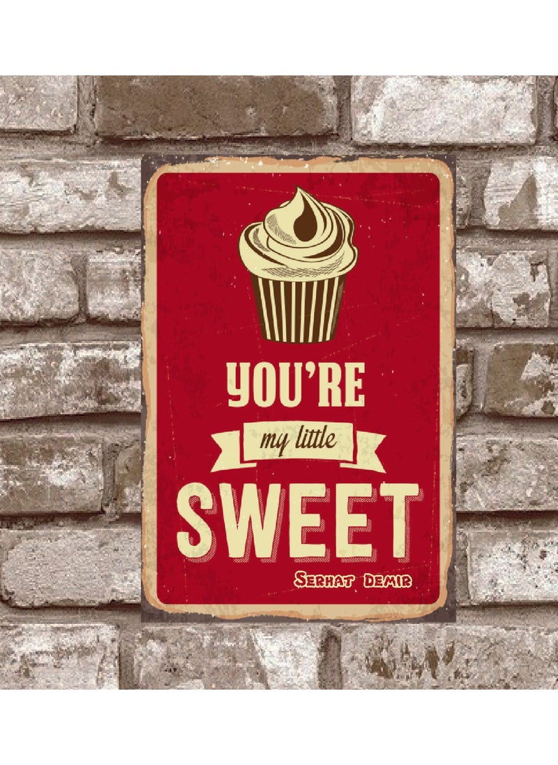 Hediyelikevi RETRO185-PERSONALIZED My-Little-Sweet-Retro-Vintage-Metal-Poster 