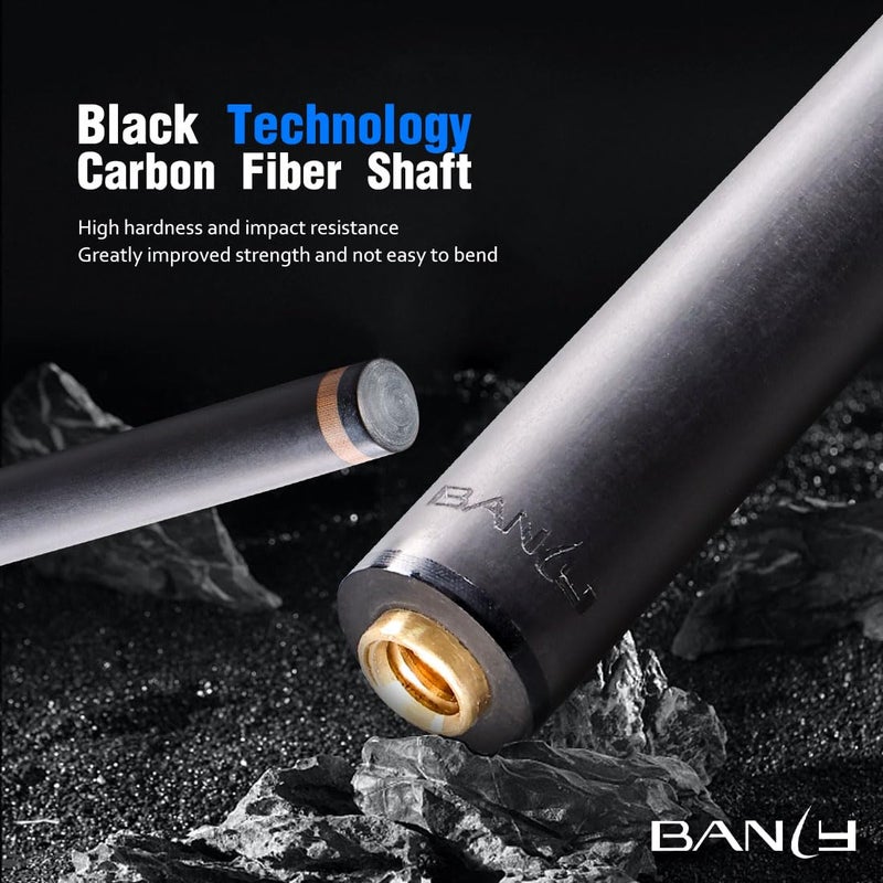 Banly 3K Heavy Hitter Break Cue - Carbon Fiber Jump Break Pool Cue Stick with 13mm Tip, 3-Pieces Professional Billiard Pool Stick - Image 2