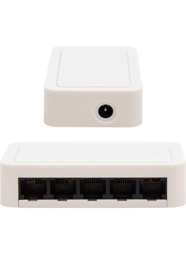 Powermaster - PM-17647 5 Port 10/100 Mbps Ethernet Switch Hub - Image 1