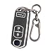 CHATYYD Key fob Cover for Mazda with KeychainSoft TPU Car Key Cover Case for Mazda 3 CX3 CX5 20132017 AccessoriesSilverEdged Black - Image 2