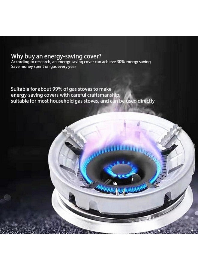Shuttle Art SHUTTLE ART 2 pcs Silver Gas Saver Burner Stand Gas Chula Burner Gas Saver Stand Jali Ring Fire & Windproof Energy Saving, Gas Chula Support Stand 4 Legs Supported For Indian Gas - Image 5