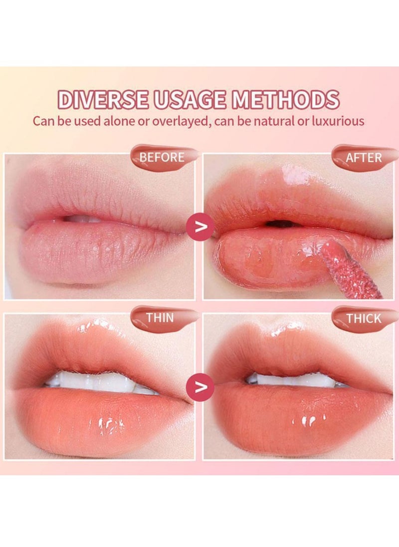 ibcccndc - 6PCS Lip Gloss Set Hydrating Liquid Lipstick Kit High Shine Clear Lip Plumping Glass Finish Lip Oil Gloss High Pigment Moisturizing Long Lasting Repairing Lightening Lip Line Balm 01 - Image 1